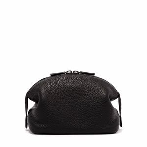 Leather makeup bag | NEW!! Dagne Dover Black